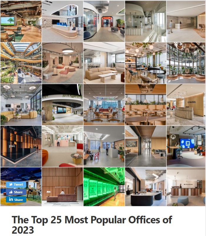 The Top 25 Most Popular Offices of 2023 on Office Snapshots